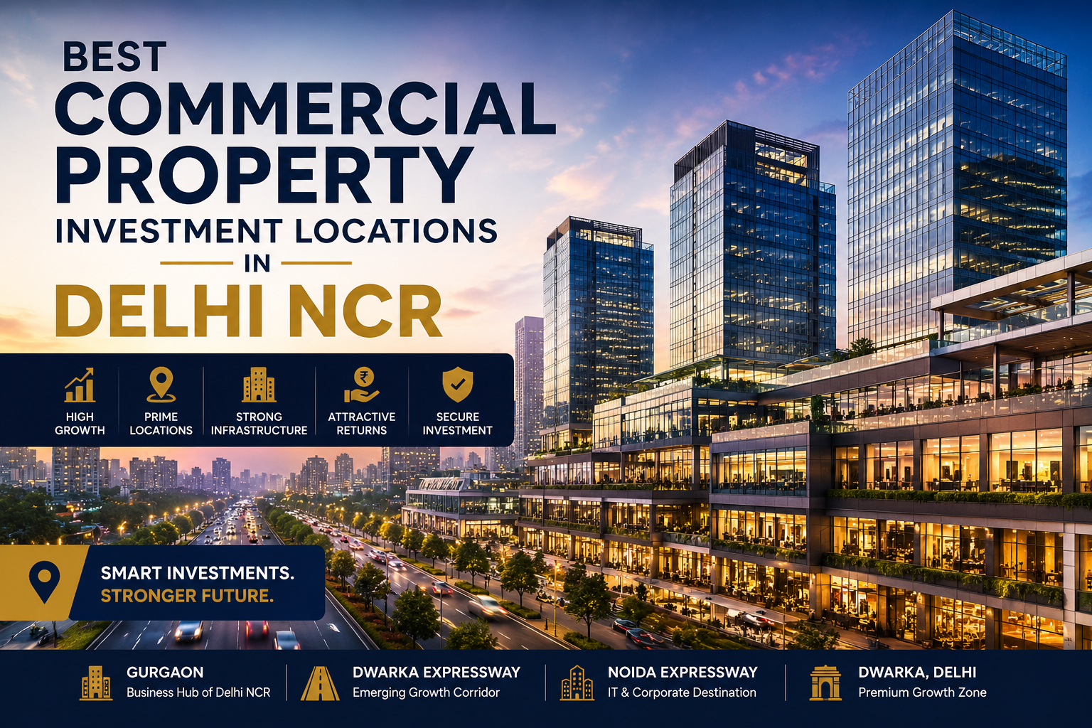Best commercial property investment locations in Delhi NCR