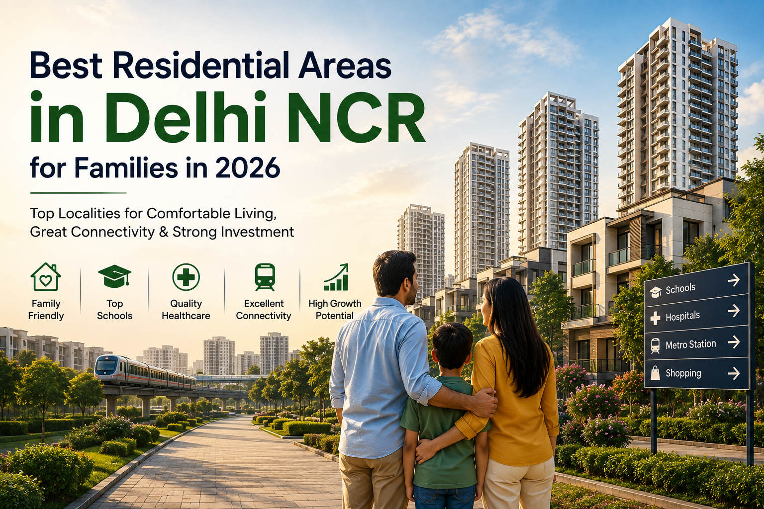 Best residential areas in Delhi NCR for families in 2026