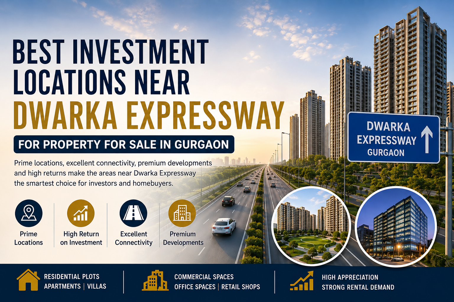 Best Investment Locations Near Dwarka Expressway for Property for Sale in Gurgaon